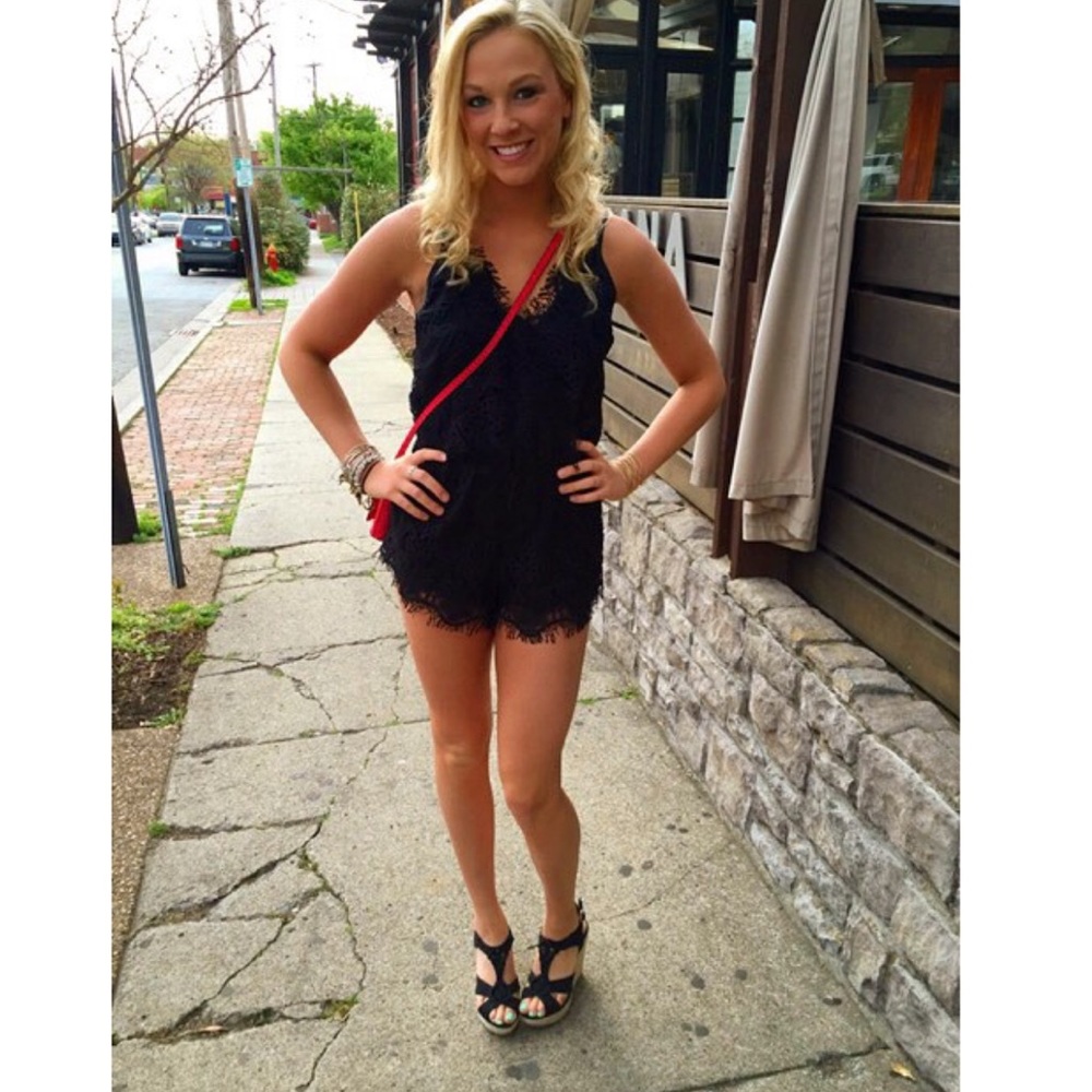 Black lacey romper